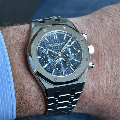 audemars piguet chronogrpah vk silver blue|audemars piguet 38mm.